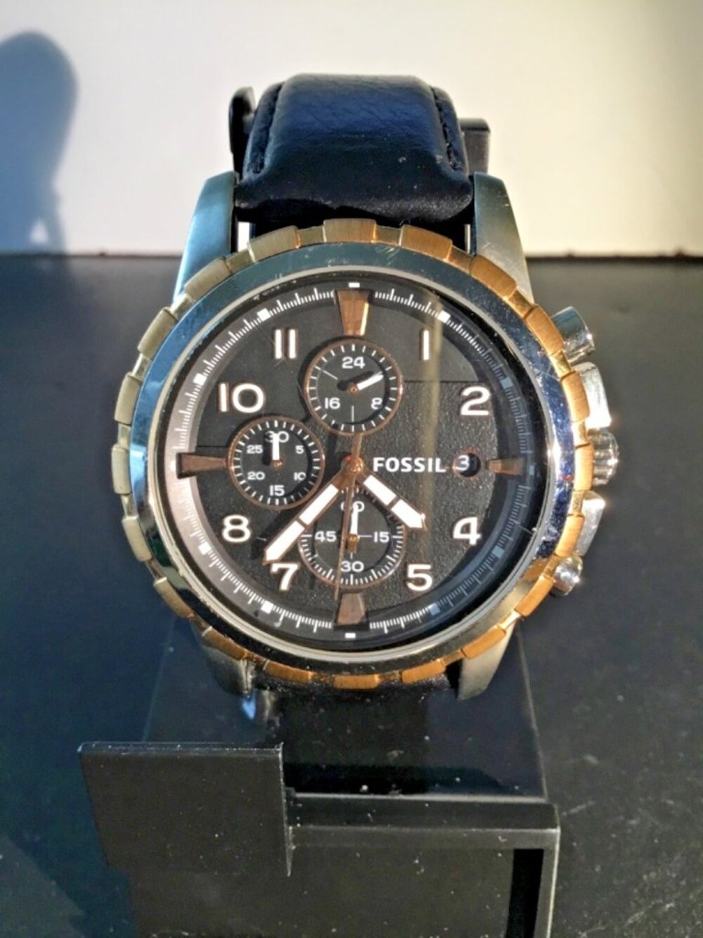 EXCELLENT Men’s FOSSIL DEAN CHRONOGRAPH FS4545, ALL STEEL, RUNNING GREAT